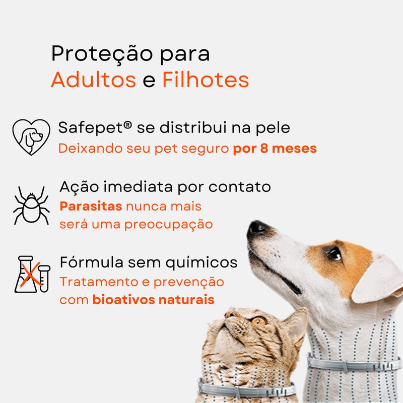 Mais Proteção para Seu PET, Mais Tranquilidade para Você!

Você está prestes a descobrir o segredo para manter seu pet protegido e saudável com a máxima eficácia.
Colar Anti Pulgas